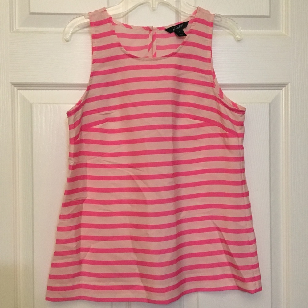 J. Crew Pink Striped Tank